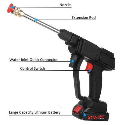 Handheld Pressure Washer with Rechargeable Batteries and 12000 RPM Motor