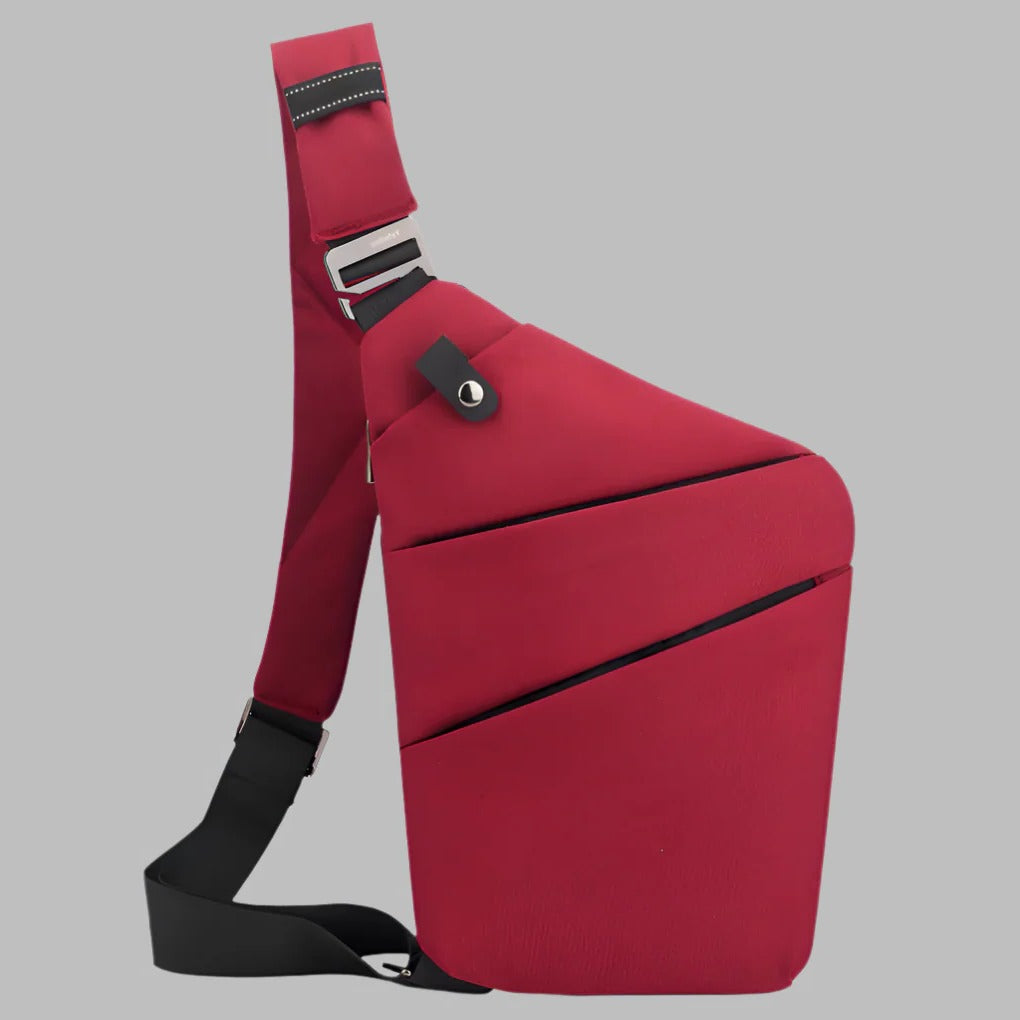 Water Resistant Shoulder Bag with Hidden Zipper Design and Reflective Strips for 15in Devices