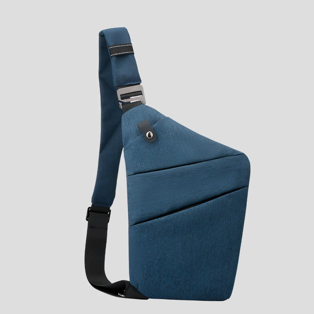 Water Resistant Shoulder Bag with Hidden Zipper Design and Reflective Strips for 15in Devices