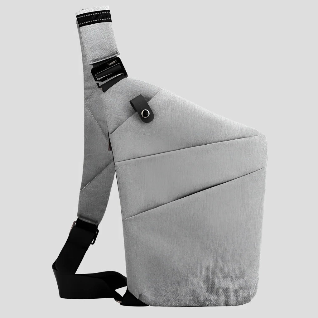Water Resistant Shoulder Bag with Hidden Zipper Design and Reflective Strips for 15in Devices