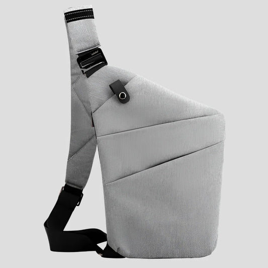 Water Resistant Shoulder Bag with Hidden Zipper Design and Reflective Strips for 15in Devices