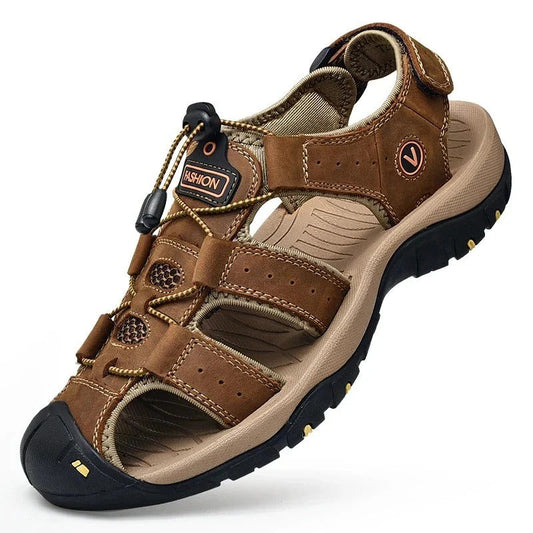 Slip-On Sandals with Elastic Band and Cushioned Sole for Men