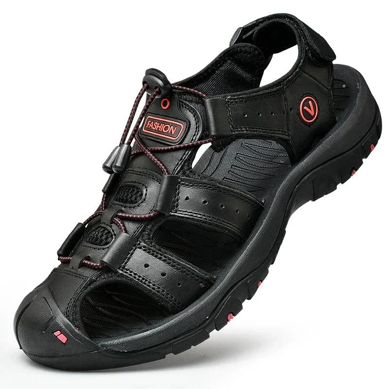Slip-On Sandals with Elastic Band and Cushioned Sole for Men