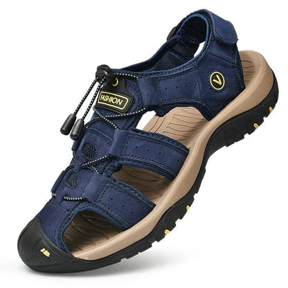 Slip-On Sandals with Elastic Band and Cushioned Sole for Men