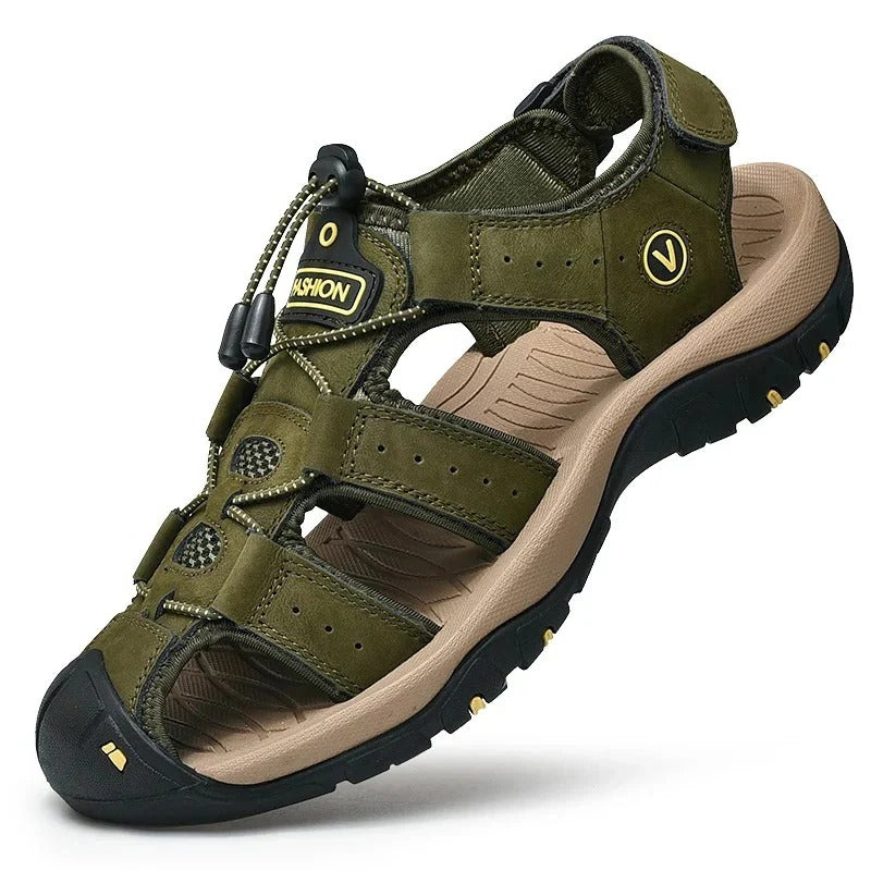 Slip-On Sandals with Elastic Band and Cushioned Sole for Men