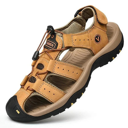 Slip-On Sandals with Elastic Band and Cushioned Sole for Men