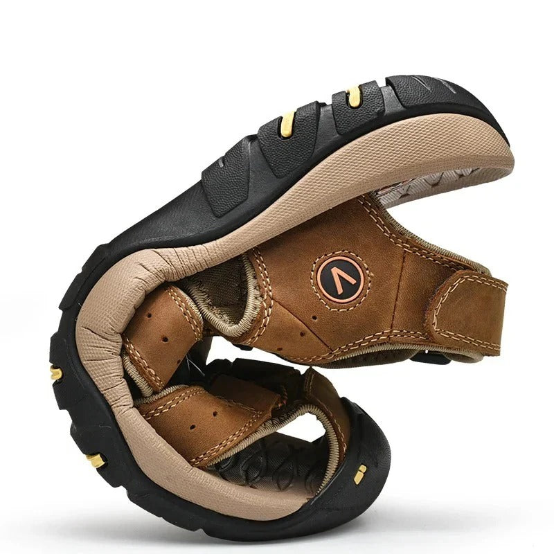 Slip-On Sandals with Elastic Band and Cushioned Sole for Men