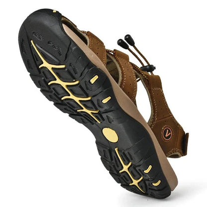Slip-On Sandals with Elastic Band and Cushioned Sole for Men