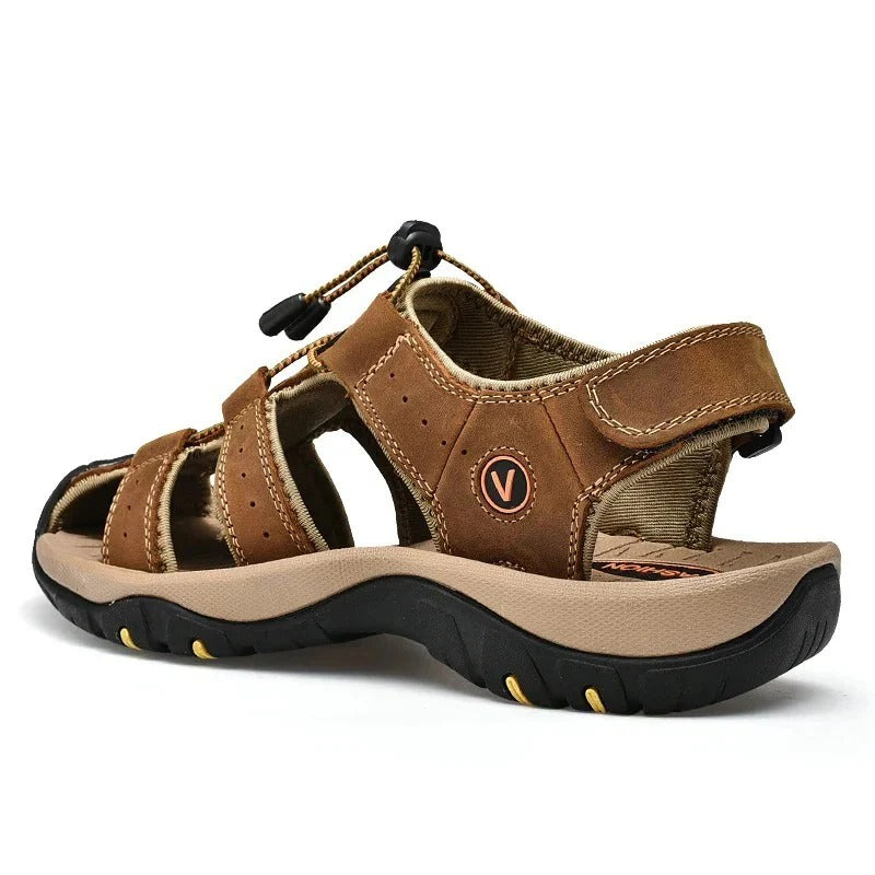 Slip-On Sandals with Elastic Band and Cushioned Sole for Men