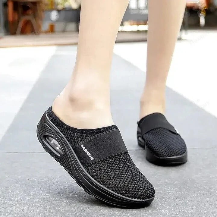 Orthopedic Slippers with Molded Footbed and Ventilated Upper for Indoor Wear for Women