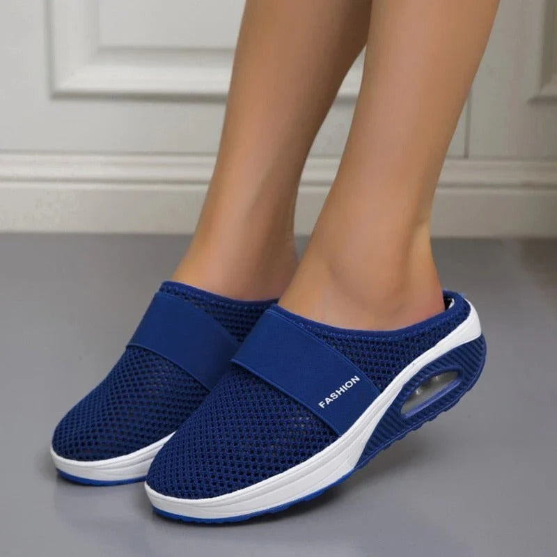 Orthopedic Slippers with Molded Footbed and Ventilated Upper for Indoor Wear for Women