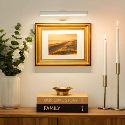 Wireless LED Picture Light with 360-Degree Rotation and Stepless Dimming, 12-Hour Battery