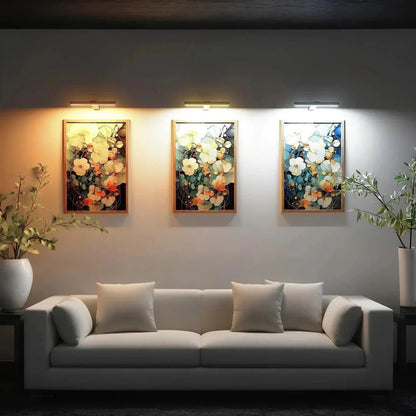 Wireless LED Picture Light with 360-Degree Rotation and Stepless Dimming, 12-Hour Battery