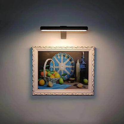 Wireless LED Picture Light with 360-Degree Rotation and Stepless Dimming, 12-Hour Battery