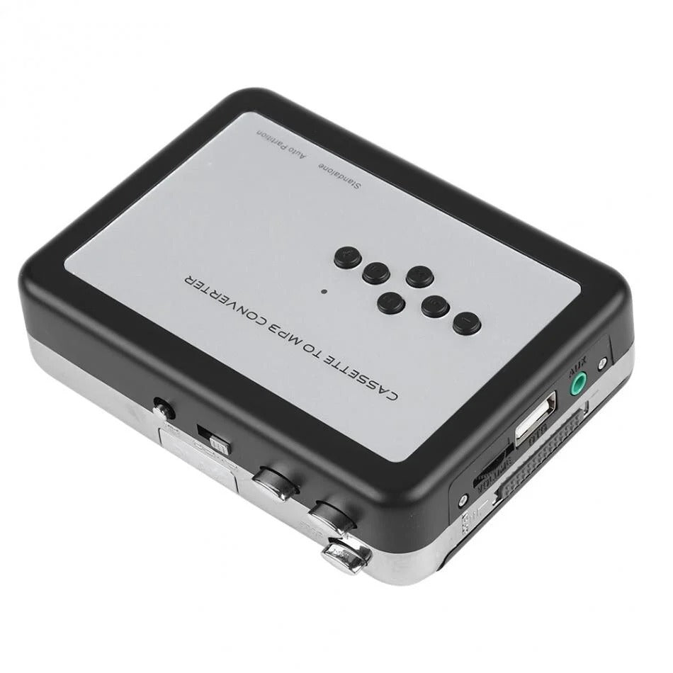 Cassette Tape to USB Converter with Stereo Recording and Dual Mode Operation