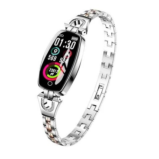 Smart Fitness Bracelet with Heart Rate Monitor and Blood Pressure Tracking, Color Touchscreen