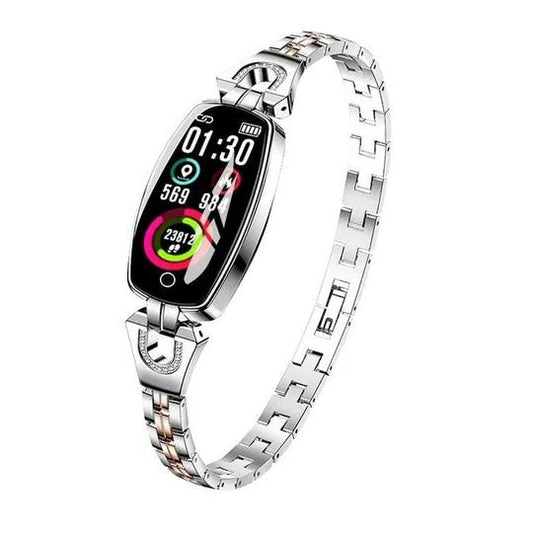 Smart Fitness Bracelet with Heart Rate Monitor and Blood Pressure Tracking, Color Touchscreen