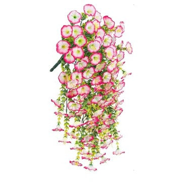 Artificial Morning Glory Vine with UV Resistant and Cascading Design, 29.5in