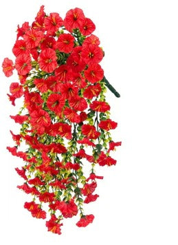 Artificial Morning Glory Vine with UV Resistant and Cascading Design, 29.5in