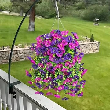 Artificial Morning Glory Vine with UV Resistant and Cascading Design, 29.5in