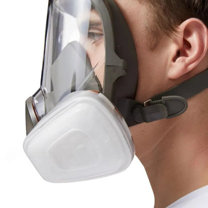 Respirator Mask with Anti-Fog Lens and Adjustable Straps, Full Face Protection