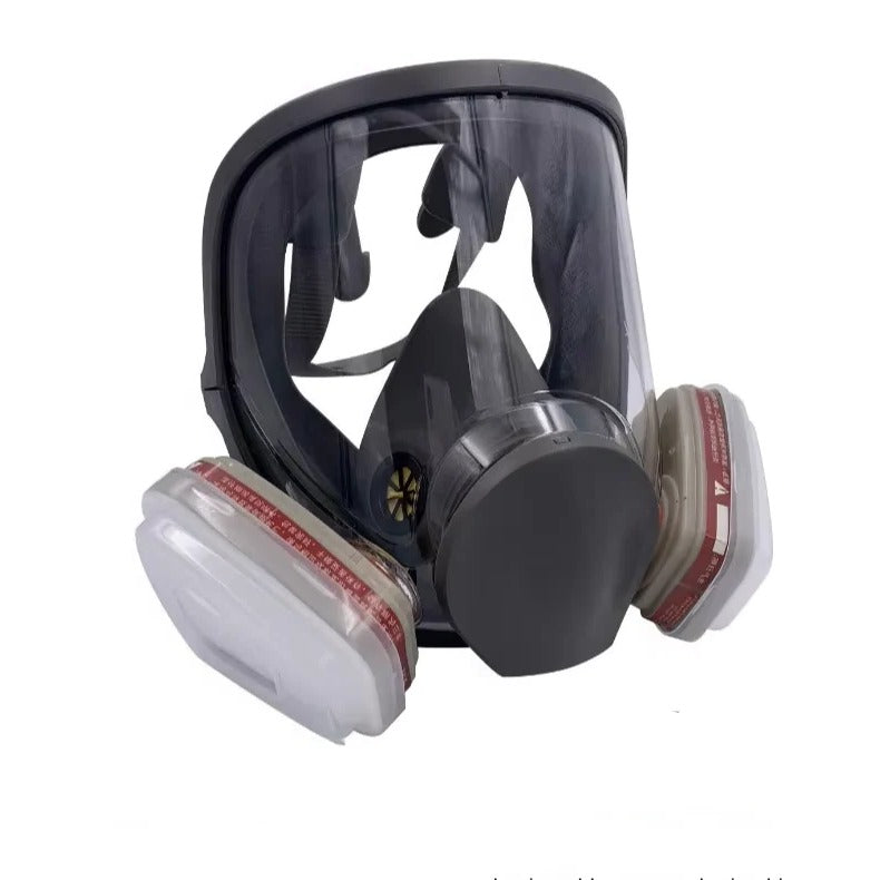 Respirator Mask with Anti-Fog Lens and Adjustable Straps, Full Face Protection