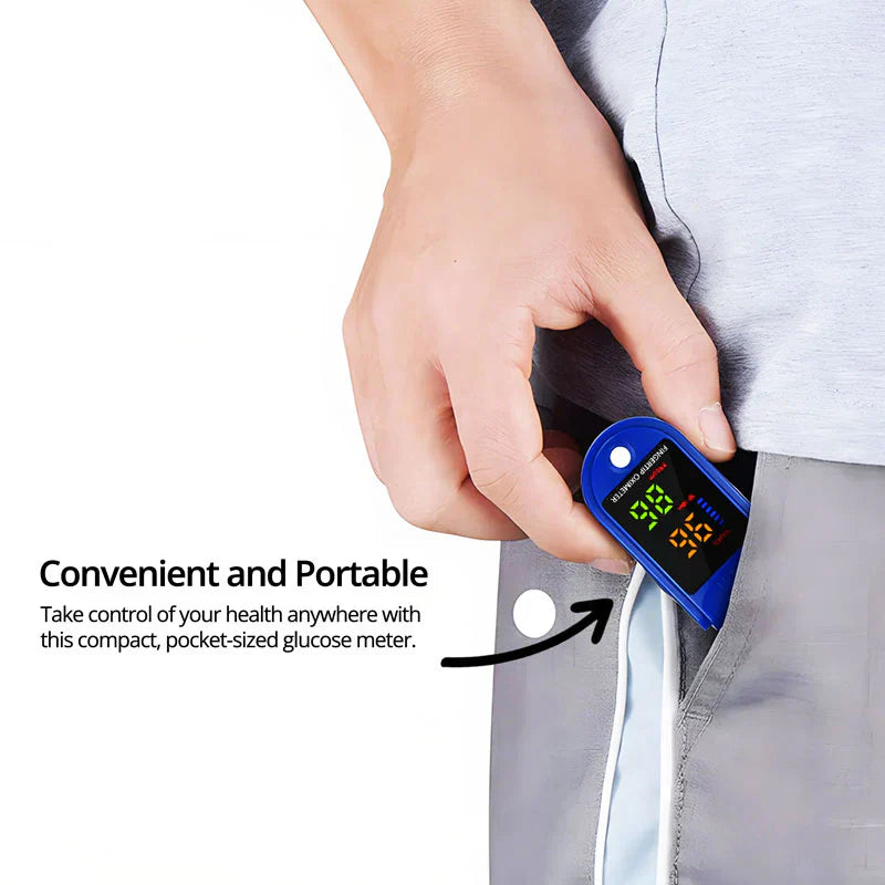Portable Fingertip Pulse Oximeter with Color LED Display and Light Shield