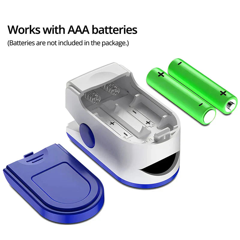 Portable Fingertip Pulse Oximeter with Color LED Display and Light Shield