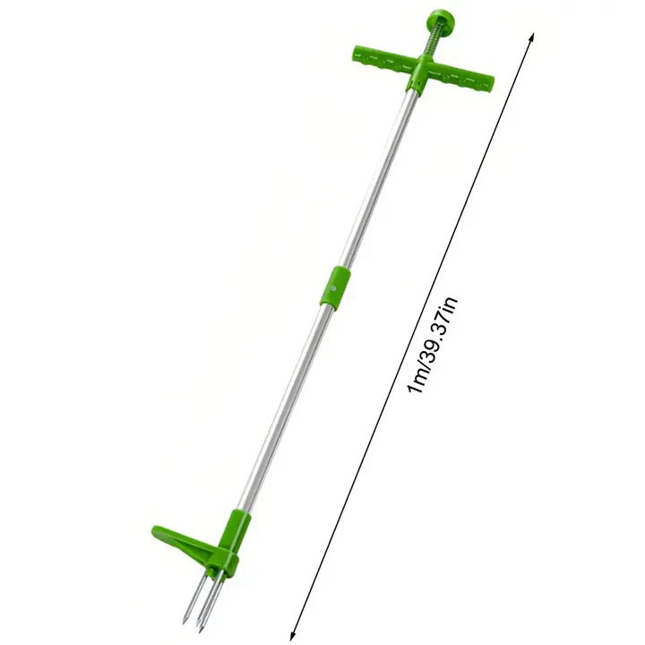Standing Weed Puller Tool with Foot Pedal and Metal Claw Head