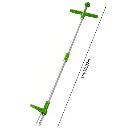 Standing Weed Puller Tool with Foot Pedal and Metal Claw Head