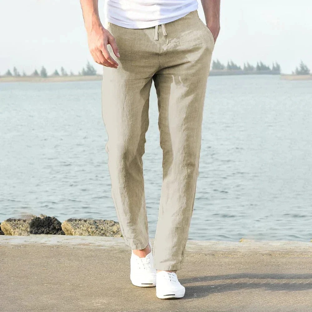 Relaxed Fit Linen Pants for Summer and Casual Wear