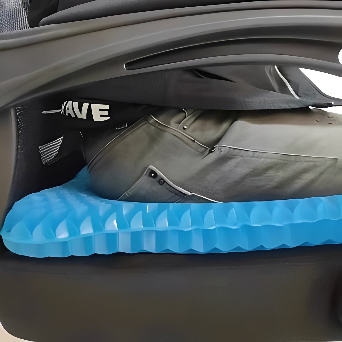 Gel Seat Cushion with Honeycomb Support and Polyester Blend Cover