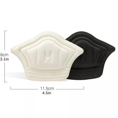 Heel Grips with Self Adhesive Backing and Adjustable Cut Design, Trimmable