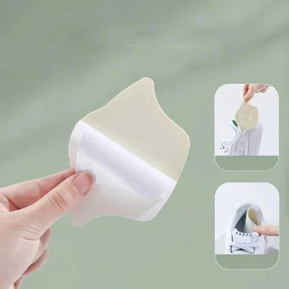 Heel Grips with Self Adhesive Backing and Adjustable Cut Design, Trimmable