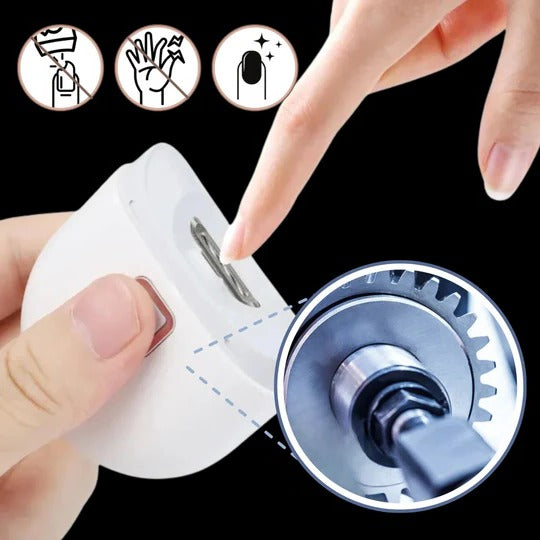 Electric Nail Clipper with Automatic Grinding and LED Light, Dual Speed