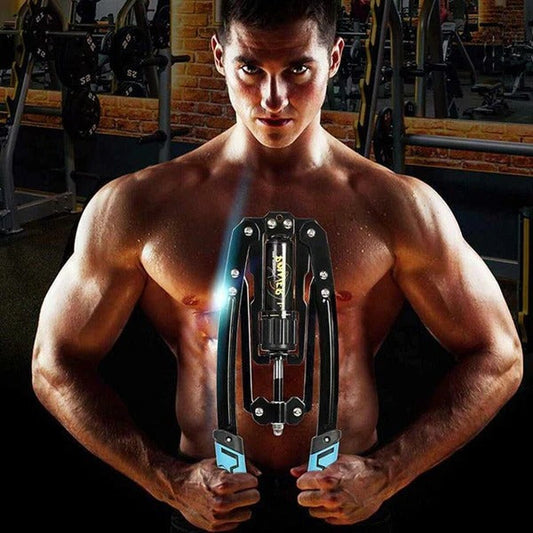 Hydraulic Chest Exerciser with 20 Resistance Levels and Folding Design