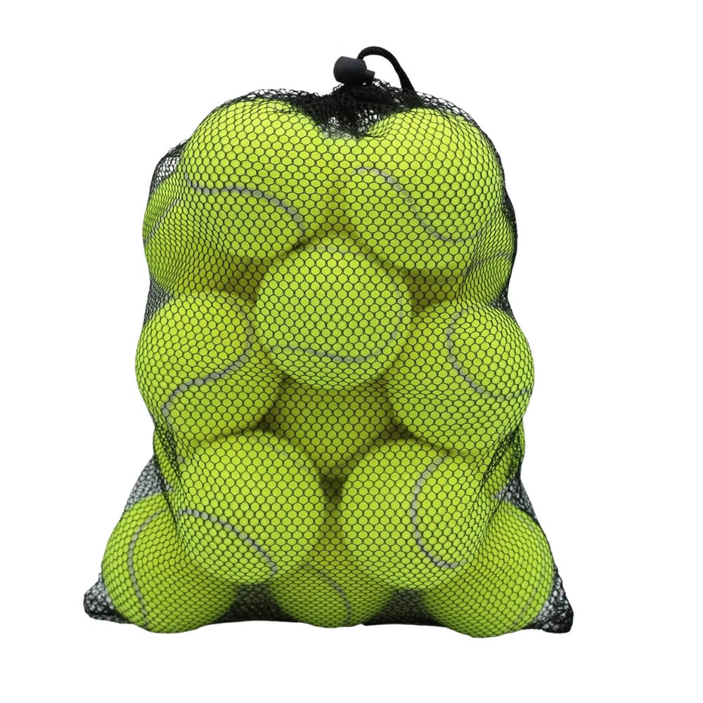 Premium Tennis Ball Set of 20 with Natural Rubber Core and Mesh Storage Bag