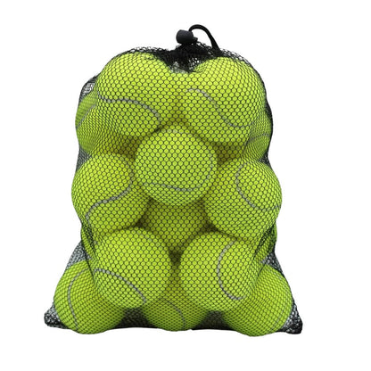 Premium Tennis Ball Set of 20 with Natural Rubber Core and Mesh Storage Bag