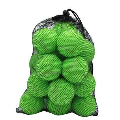 Premium Tennis Ball Set of 20 with Natural Rubber Core and Mesh Storage Bag