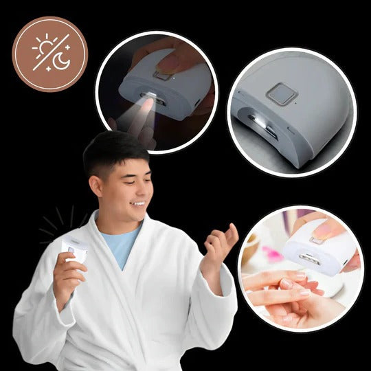 Electric Nail Clipper with Automatic Grinding and LED Light, Dual Speed