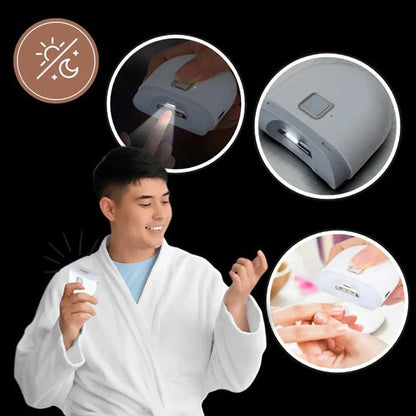 Electric Nail Clipper with Automatic Grinding and LED Light, Dual Speed