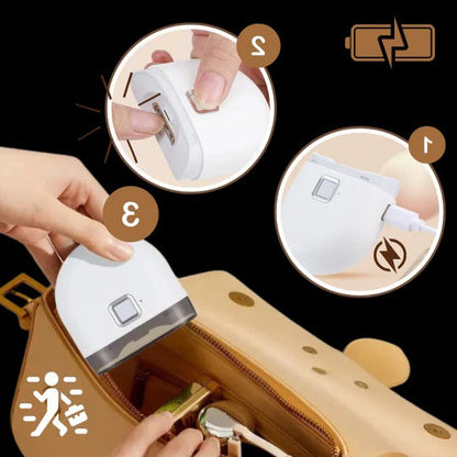 Electric Nail Clipper with Automatic Grinding and LED Light, Dual Speed