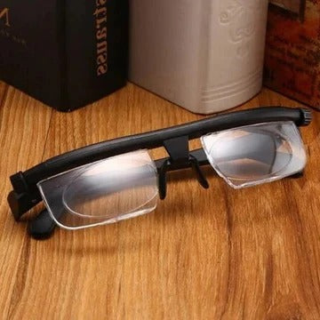 Variable Focus Glasses with Dial Control for Near and Far Vision