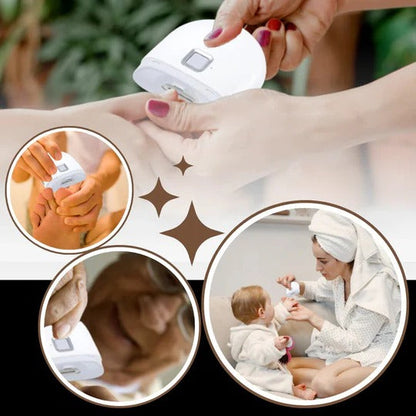 Electric Nail Clipper with Automatic Grinding and LED Light, Dual Speed