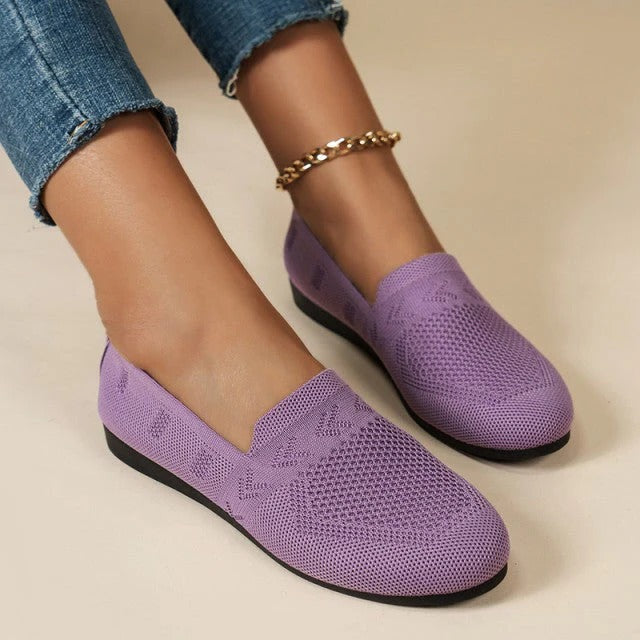 Mesh Shoes for Women with Flexible Sole and Slip-On Design