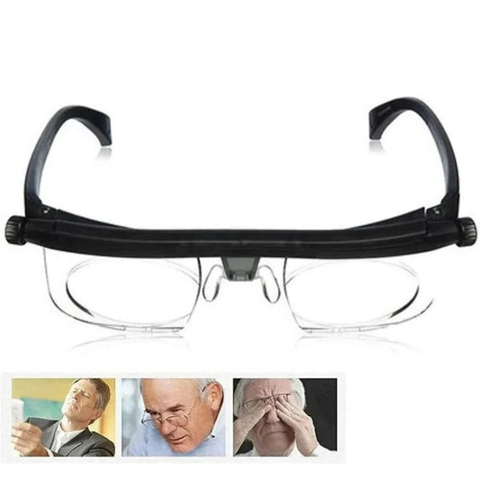 Variable Focus Glasses with Dial Control for Near and Far Vision