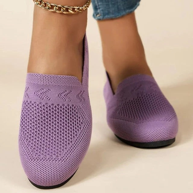 Mesh Shoes for Women with Flexible Sole and Slip-On Design