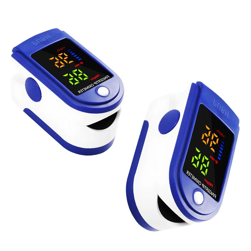 Portable Fingertip Pulse Oximeter with Color LED Display and Light Shield