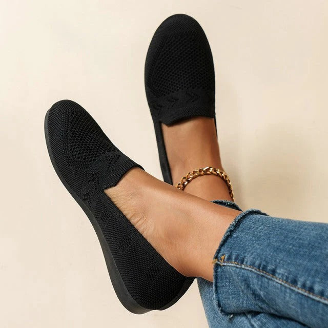 Mesh Shoes for Women with Flexible Sole and Slip-On Design