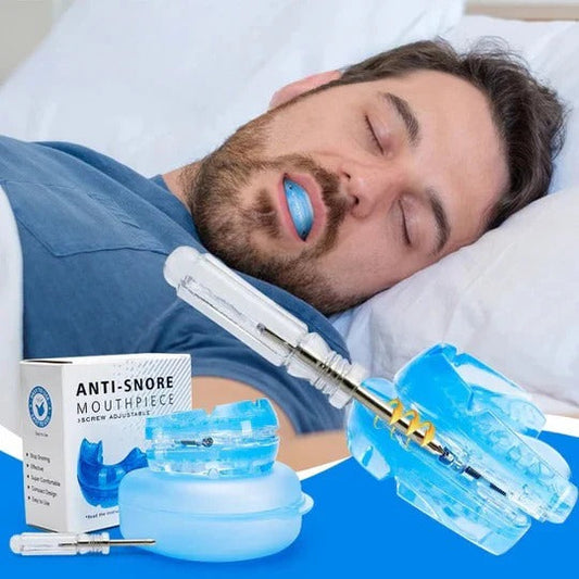Moldable Anti-Snore Mouthpiece with Screw-Based Jaw Adjustment and Washable Design